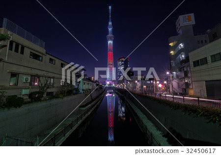 [東京夜景]天空樹大島十大橋 32450617