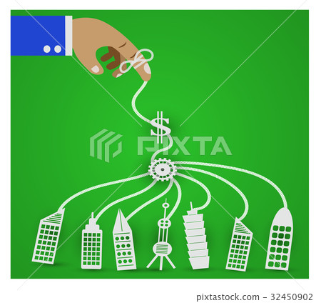 Businessman controls the economy. Businessman controls the economy. 32450902