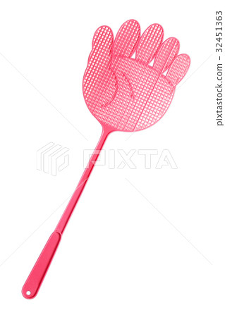 Red  Flyswatter isolated on white background 32451363