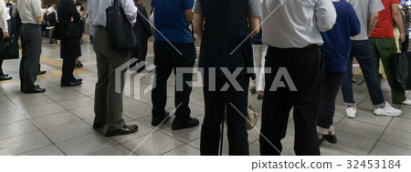 Commuter rush subway home 32453184