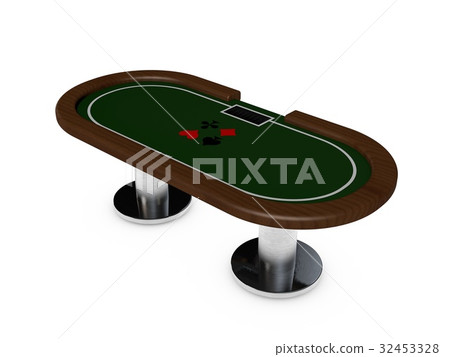 Poker table.Isolated on white background Poker table.Isolated on white background 32453328