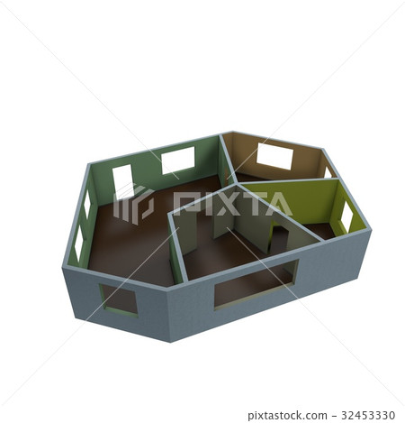 Empty room plan.Isolated on white background. Empty room plan.Isolated on white background. 32453330