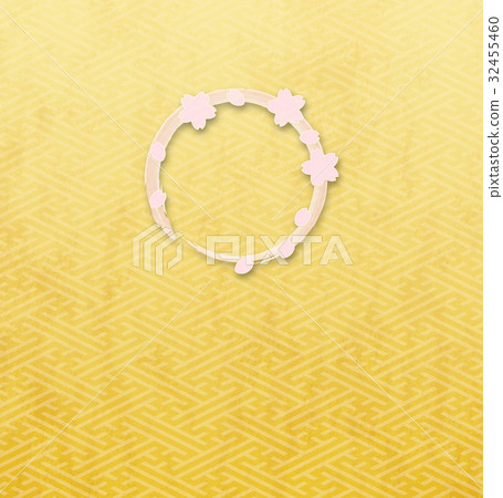 Cherry tree ring (background material) _ sairei shape Cherry tree ring (background material) _ sairei shape 32455460