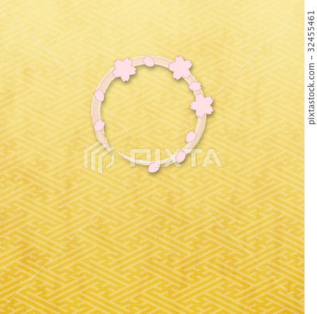 Cherry tree ring (background material) _ sairei shape Cherry tree ring (background material) _ sairei shape 32455461