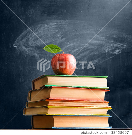 School accessories against blackboard School accessories against blackboard 32458697