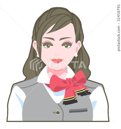 統一穿制服的OL矢量 32458791