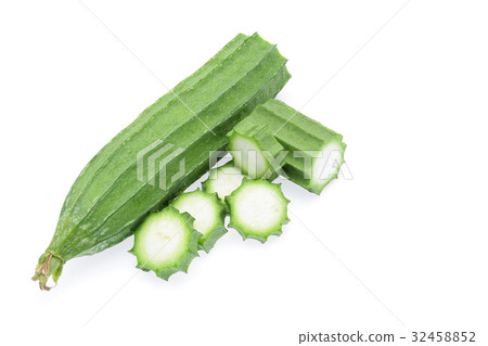 Luffa acutangula isolated on white background 32458852