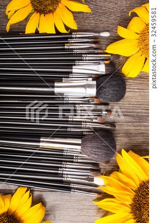 Professional Make up brushes next to beautiful 32459581