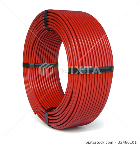 Red plastic rolled hose pipe 32460101