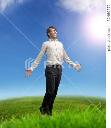 Young businessman on the right business path 32460271