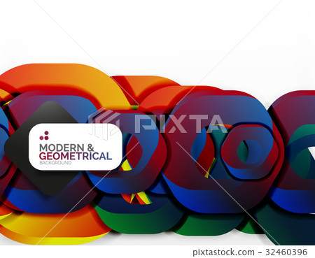 Geometric abstract background, cut chain shapes or 32460396