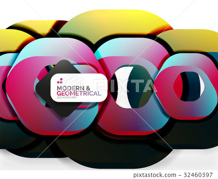 Geometric abstract background, cut chain shapes or 32460397