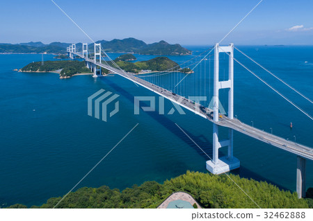 Kurushima Kai Bridge Ohashi（Shimanami Kaido）空中射擊 32462888