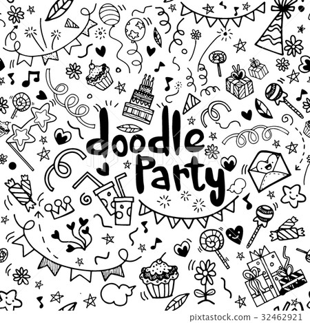 symbols on the Party element. seamless background symbols on the Party element. seamless background 32462921