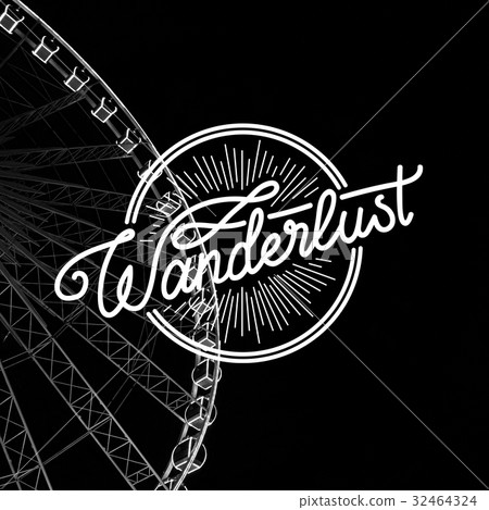 Wanderlust Travel Graphic Pattern Banner Stamp Wanderlust Travel Graphic Pattern Banner Stamp 32464324