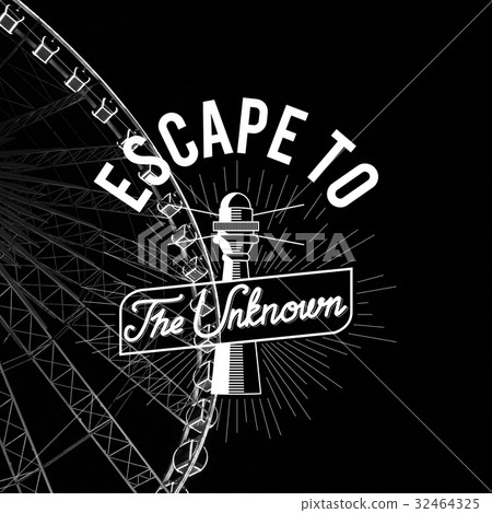 Escape To The Unknown Wanderlust Travel Banner Stamp Escape To The Unknown Wanderlust Travel Banner Stamp 32464325