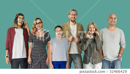 Group of Diversity People Together Set Studio Isolated 32466429