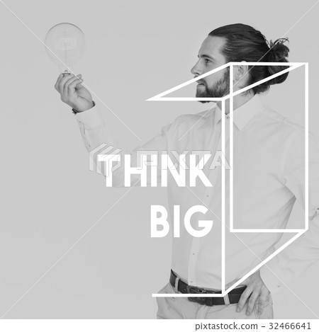 Adult Man Holding Light Bulb Ideas Creative Thinking Word Adult Man Holding Light Bulb Ideas Creative Thinking Word 32466641