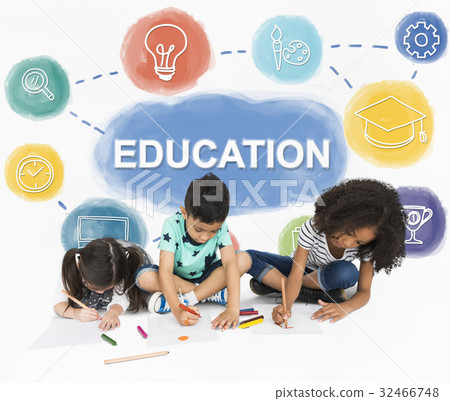 Kids Fun Camp Education Space Icons Kids Fun Camp Education Space Icons 32466748
