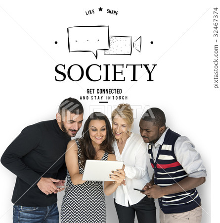 Online Community Digital Media Connection Society Communication Speech Bubble Graphic 32467374
