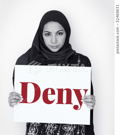 Disapprove rejection decline word on banner 32468631