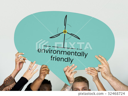 Hands holding network graphic overlay billboard 32468724