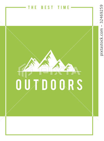 Travel adventure outdoors exploration hills graphic icon 32469259