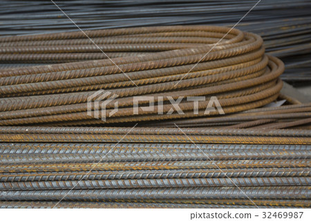 Stack of steel bar or steel reinforcement bar  32469987