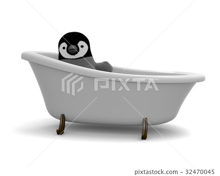 Penguin and bathtub 32470045