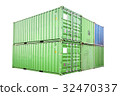 Industrial container green color for shipping 32470337