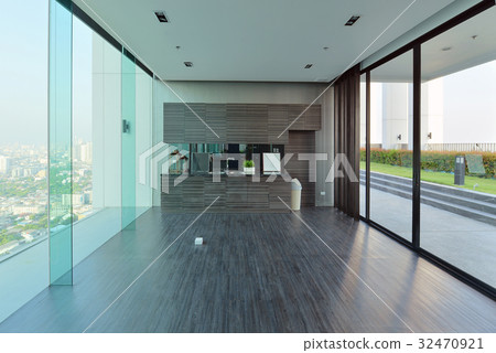 luxury kitchen area and decoration on condominium 32470921