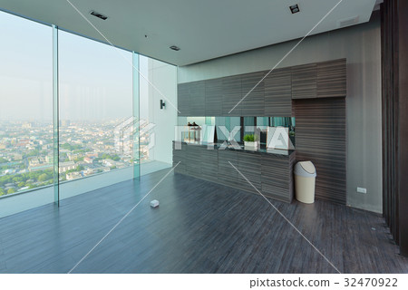 luxury kitchen area and decoration on condominium 32470922