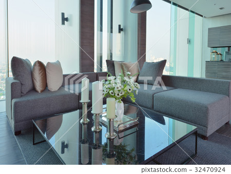 luxury modern living room interior and decoration 32470924