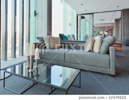 luxury modern living room interior and decoration 32470928