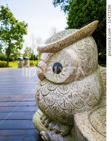 台灣 台中 新社 古堡花園 貓頭鷹造景 32473206
