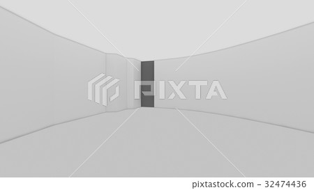 Modern Empty Room, 3d render interior design, mock up illustrati Modern Empty Room, 3d render interior design, mock up illustrati 32474436