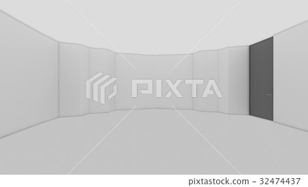 Modern Empty Room, 3d render interior design, mock up illustrati 32474437