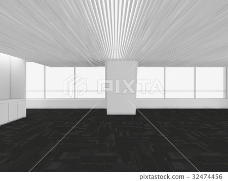 Modern Empty Room, 3d render interior design, mock up illustrati Modern Empty Room, 3d render interior design, mock up illustrati 32474456