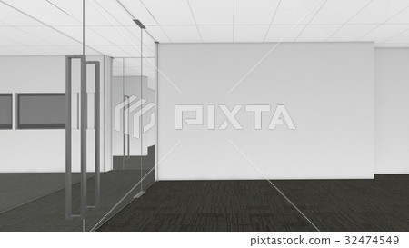 Modern Empty Room, 3d render interior design, mock up illustrati 32474549