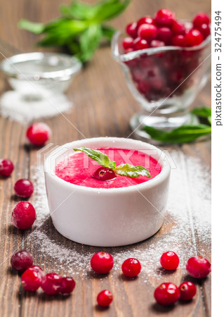 cranberry mousse with semolina cranberry mousse with semolina 32475494
