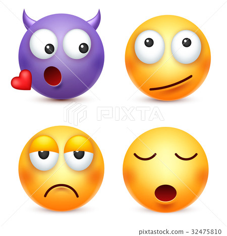Smiley,emoticon set. Yellow face with emotions Smiley,emoticon set. Yellow face with emotions 32475810