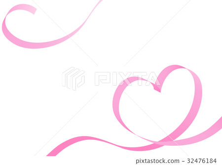 Pink Heart ribbon 32476184