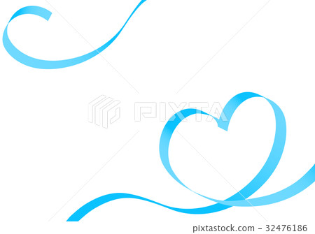 Blue heart ribbon Blue heart ribbon 32476186