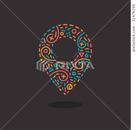 Abstract business logo icon with location Abstract business logo icon with location 32476299