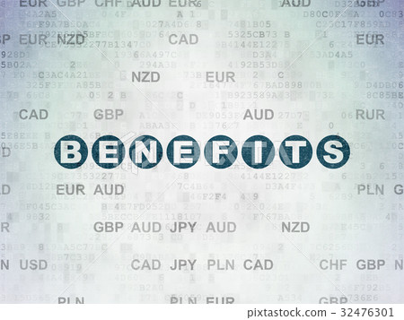 Finance concept: Benefits on Digital Data Paper Finance concept: Benefits on Digital Data Paper 32476301