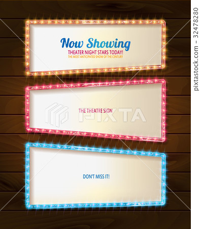 Gold frame retro comic design banner 32478280