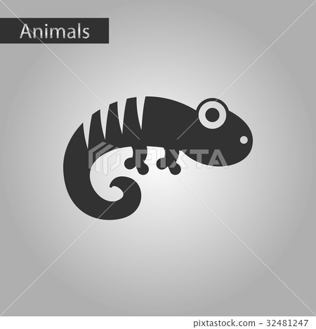 black and white style icon lizard reptile black and white style icon lizard reptile 32481247
