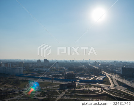 City from Bird's Perspective. Minsk, Belarus. 32481745