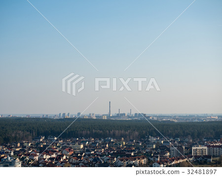 City from Bird's Perspective. Minsk, Belarus. 32481897