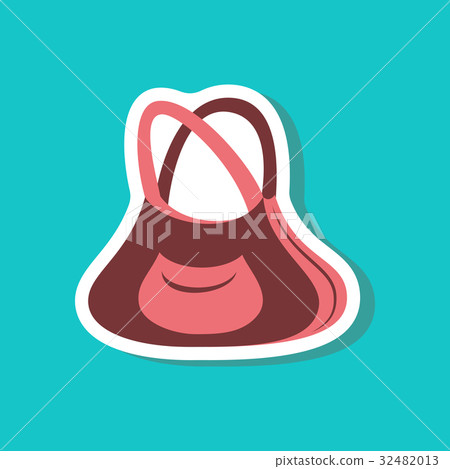paper sticker fashion clothes Handbag - Stock Illustration [32482013 ...